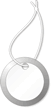 White Metal Rim Key Tags (pre-strung)