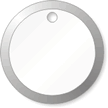 White Metal Rim Key Tags