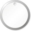 White Metal Rim Key Tags