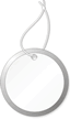 White Metal Rim Key Tags (pre-strung)