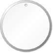 White Metal Rim Key Tags