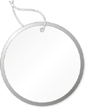 White Metal Rim Key Tags (pre-strung)