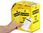 Brightly colored Caution Inspection Tags get noticed!