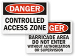 Controlled Access Signs