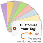 Custom Cardstock Tags with Serial Numbering 