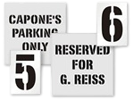 Custom Pavement Stencils for Reserved Parking Spaces