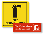 Engraved Fire Extinguisher Signs