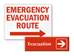 Evacuation Arrow Signs