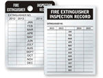 Fire Extinguisher Recharge & Inspection Tags