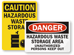 Hazardous Storage Area Signs