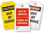 Out of Service Tags | Equipment Out of Service Tags