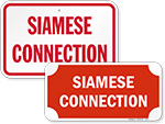 Siamese Connection Signs