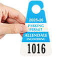 Triangle Parking Permit Hang Tags