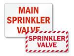 Sprinkler Valve Signs