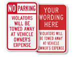 You Will Be Towed Signs