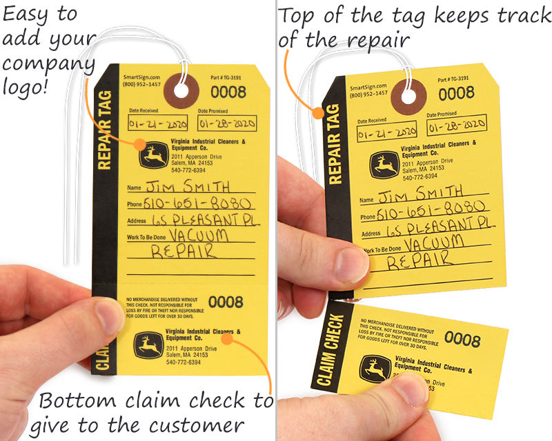 Custom Repair Tags | Design Your Own Repair Tag