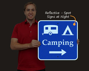 Custom reflective square signs