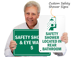 Custom Safety Shower Signs