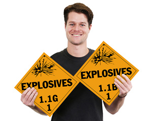 Class 1.1 - Explosive Placards