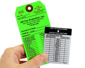 Fire Extinguisher Inspection Tags