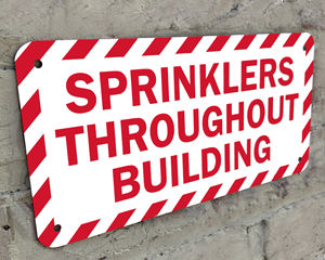 Fire Sprinklers Sign