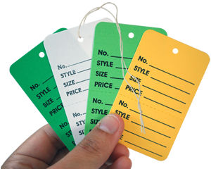 PEACH  UNSTRUNG EGG SHAPE CLOTHES/GARMENT REFERENCE STOCK TICKET/TAGS/ LABELS 