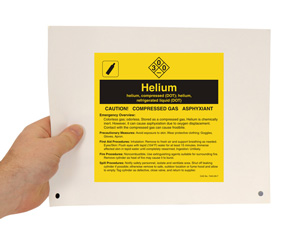 Helium Right-to-Know Chemical Label