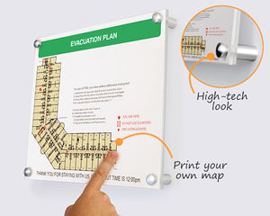 High-tech evacuation map holder