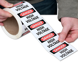 High Voltage Labels Low Cost Sign