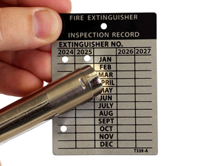 4/5 Year Record Fire Extinguisher Tags