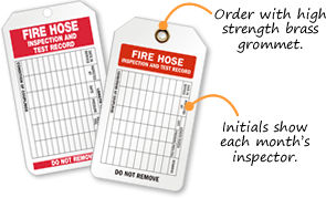 Fire Hose Inspection Tags