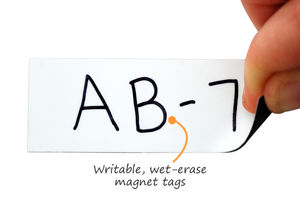 4pcs 200mm x 100mm BLUEGREENREDYELLOW Magnetic Labels Racking Magnet 