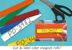 Magnetic Labels for Shelves, Racks and Warehouses