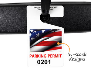 Parking hang tags with photos