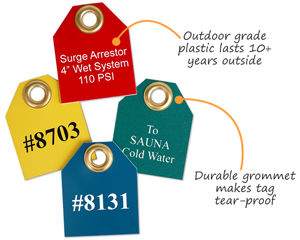 Plastic Valve Tags with Grommet