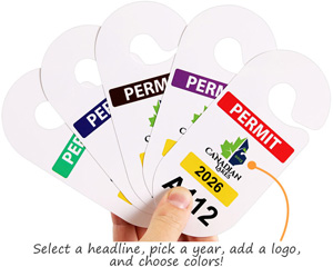 Custom Racetrack Parking Permits