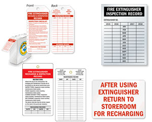 Fire Extinguisher Recharge Tags