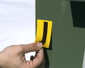 Adhesive letter