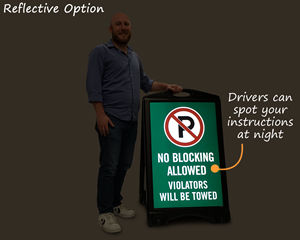 A-frame signs have a reflective panel option