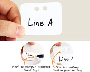 White Blank Self-Laminating Plastic Tag