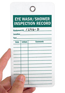 Eyewash Inspection Tags