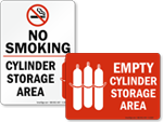 Cylinder Storage Signs