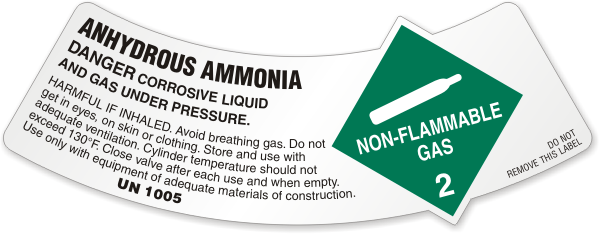 Image result for Ammonia cylinder label"
