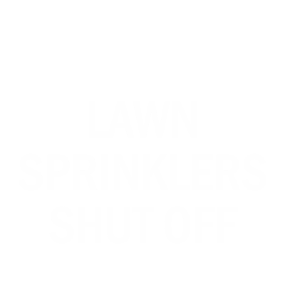 Lawn Sprinklers Shut Off Engraved Valve Tag