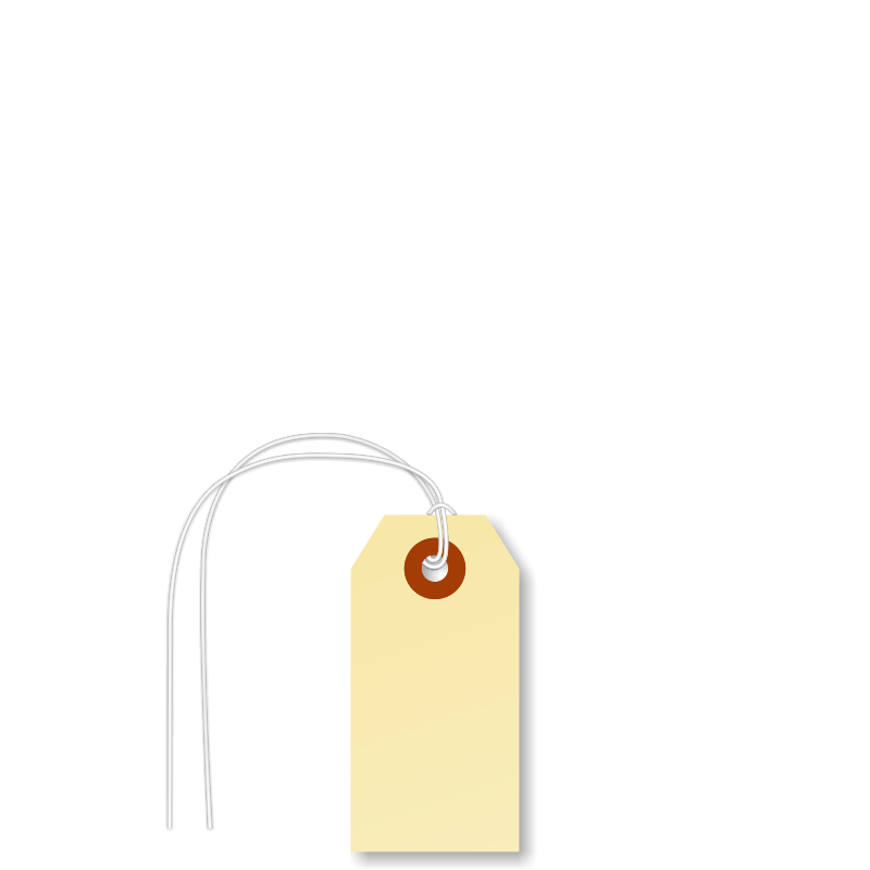 2¾ in. x 13/8 in. Manila Shipping Tags (with strings), SKU T3591SMN