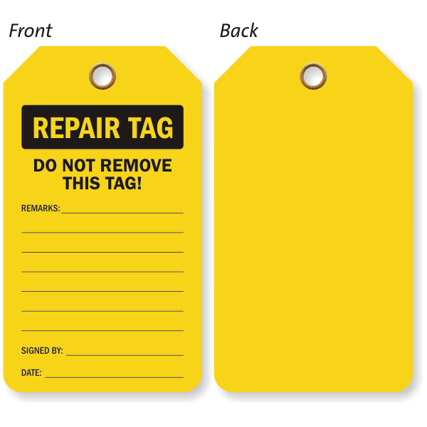 Nebs-Deluxe D304 Repair Tags – Detachable Claim Check Service Tags (New Old Stock)