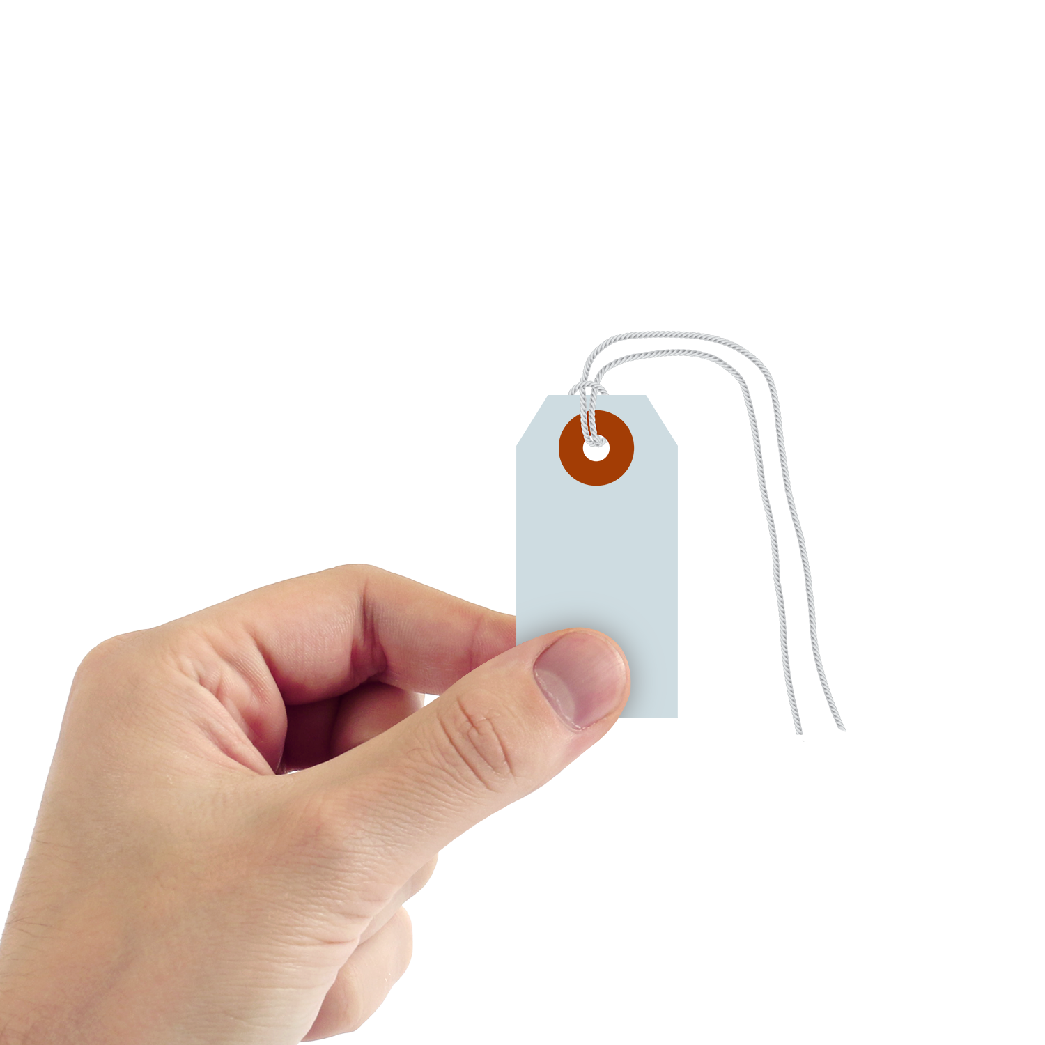 Light Blue Cardstock Tags (with strings)