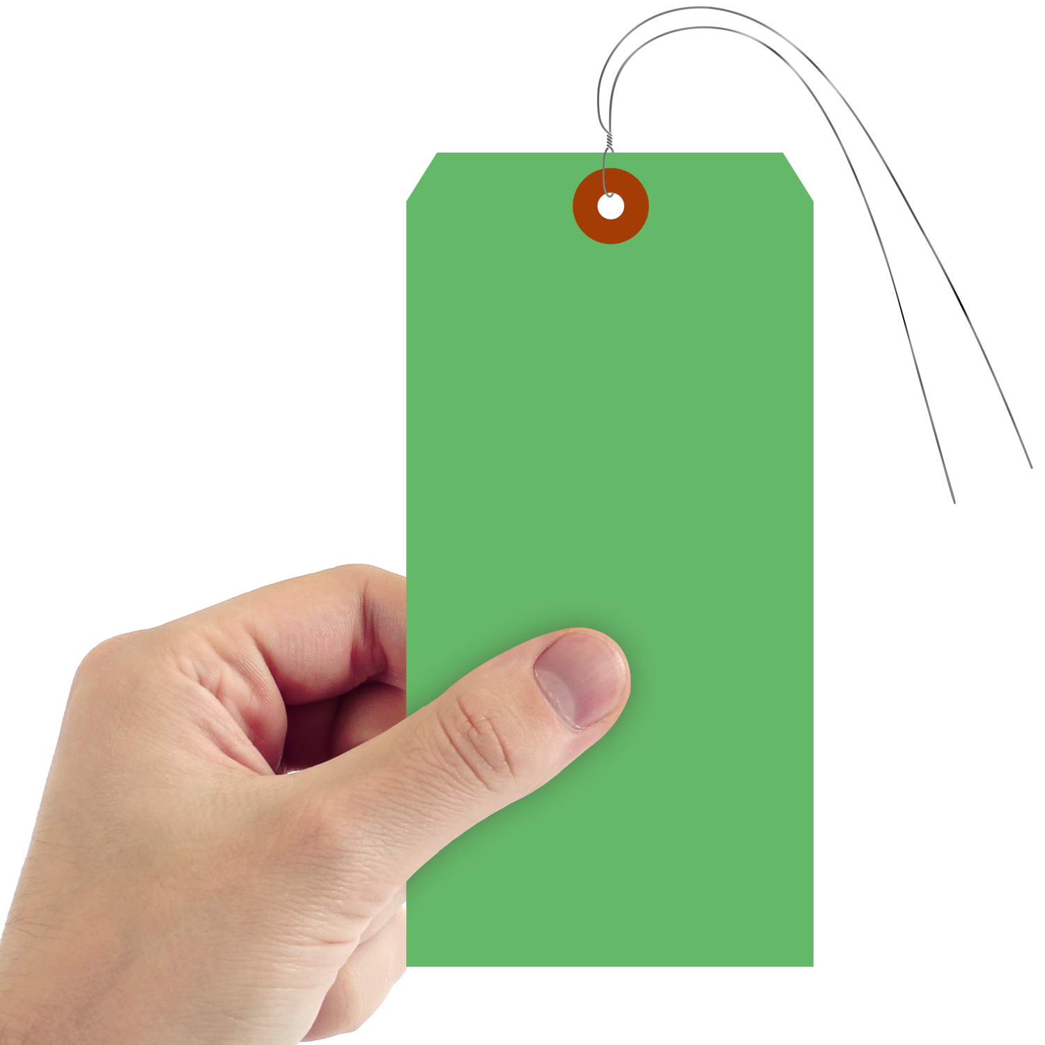 Dark Green Cardstock Tags (with wires)