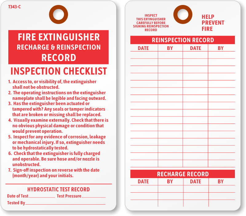 Free Printable Fire Extinguisher Inspection Tags TUTORE ORG Master Of Documents
