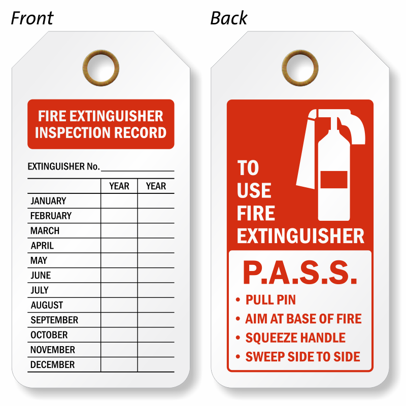 Free Printable Fire Extinguisher Inspection Tags TUTORE ORG Master 